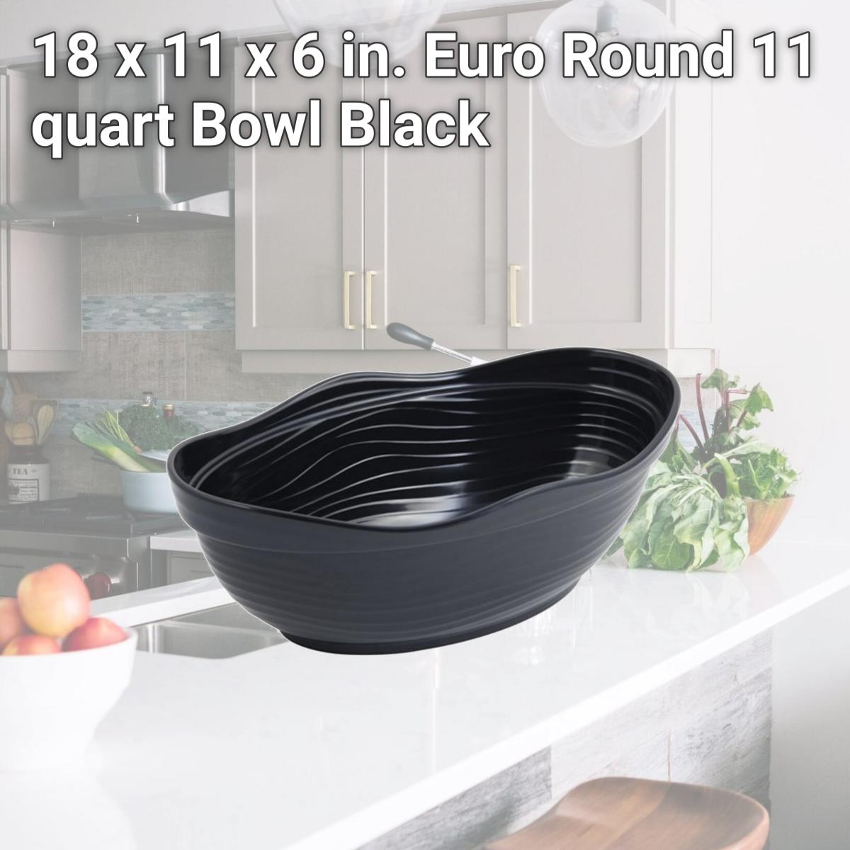 Picture of Bon Chef 53201BLACK 18 x 11 x 6 in. Euro Round 11 quart Bowl, Black