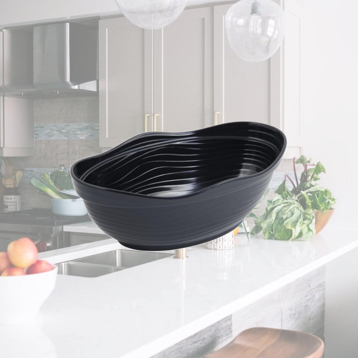 Picture of Bon Chef 53201BLACK 18 x 11 x 6 in. Euro Round 11 quart Bowl, Black