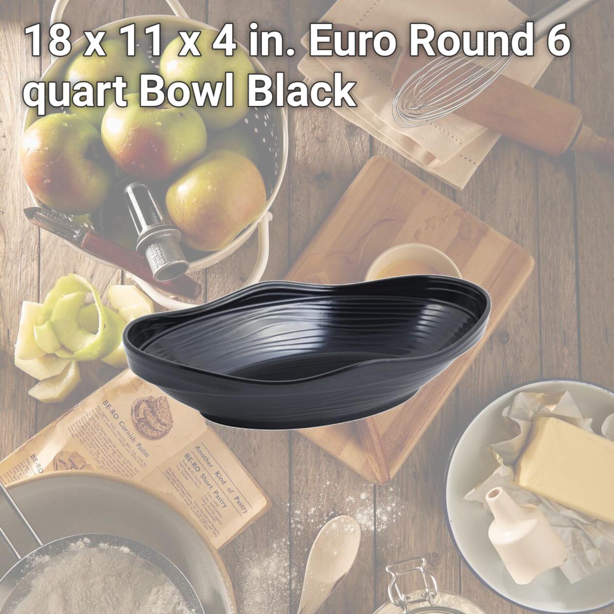 Picture of Bon Chef 53202BLACK 18 x 11 x 4 in. Euro Round 6 quart Bowl, Black