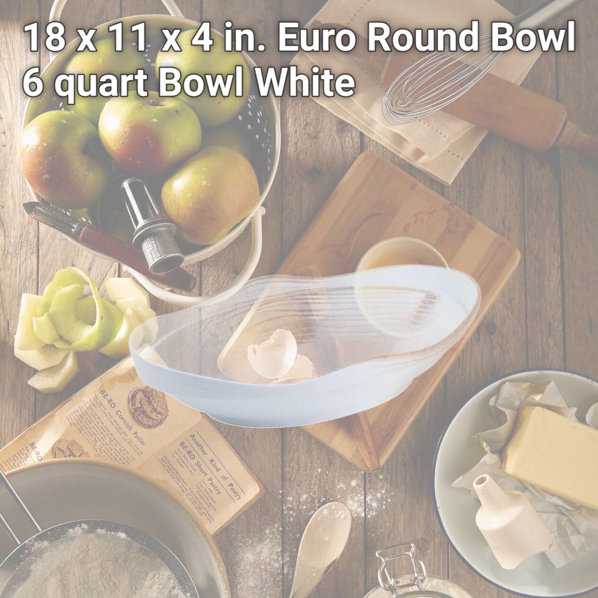 Picture of Bon Chef 53202WHITE 18 x 11 x 4 in. Euro Round Bowl 6 quart Bowl, White