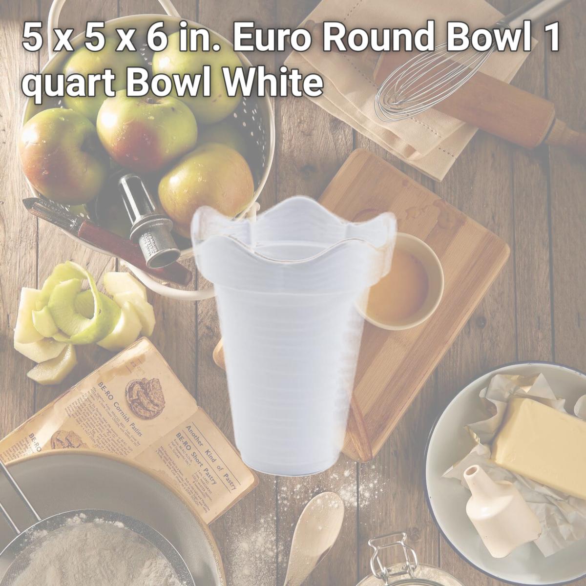 Picture of Bon Chef 53204WHITE 5 x 5 x 6 in. Euro Round Bowl 1 quart Bowl, White