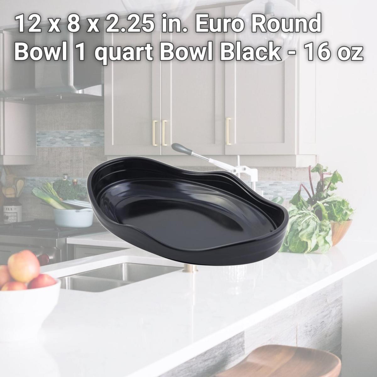 Picture of Bon Chef 53206BLACK 12 x 8 x 2.25 in. Euro Round Bowl 1 quart Bowl, Black - 16 oz