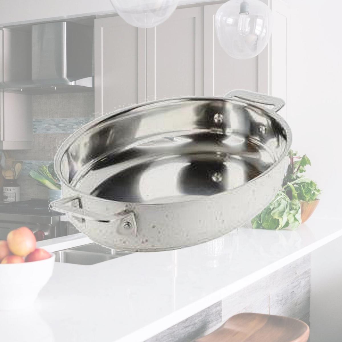 Picture of Bon Chef 60020DESERT 38 oz Hotstone Desert Cucina Oval Augratin - Induction Bottom