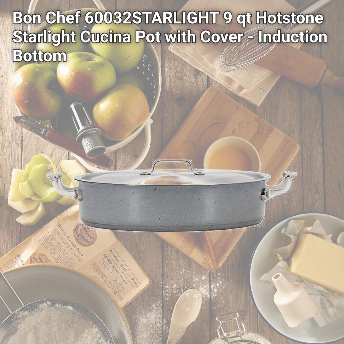 Picture of Bon Chef 60032STARLIGHT 9 qt Hotstone Starlight Cucina Pot with Cover - Induction Bottom