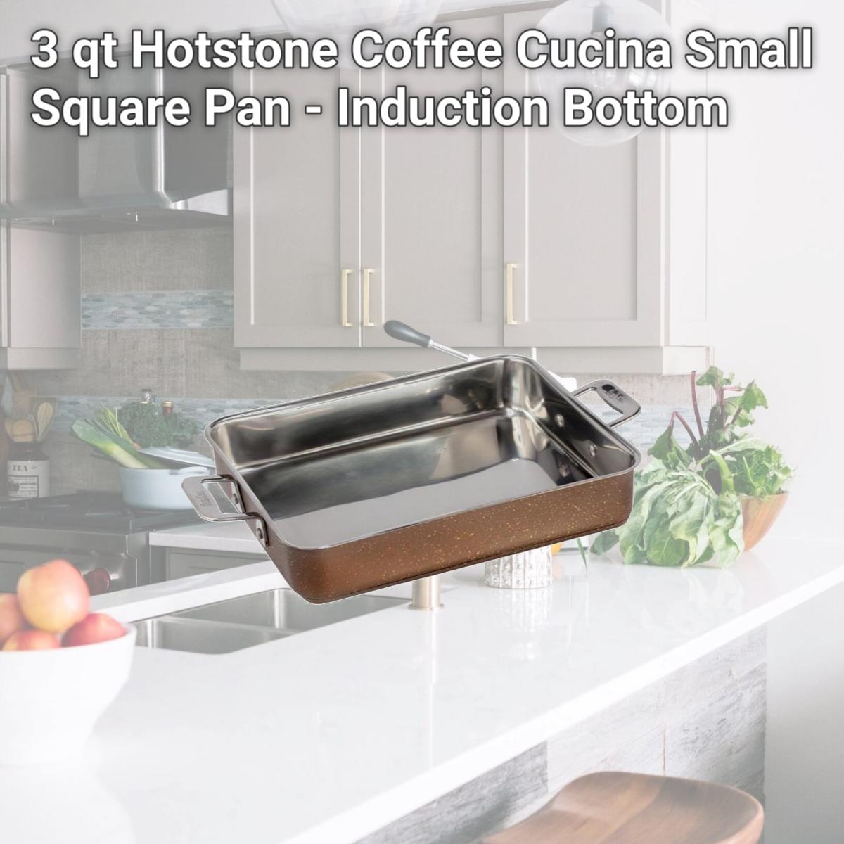 Picture of Bon Chef 60013CLDCOFFEE 3 qt Hotstone Coffee Cucina Small Square Pan - Induction Bottom