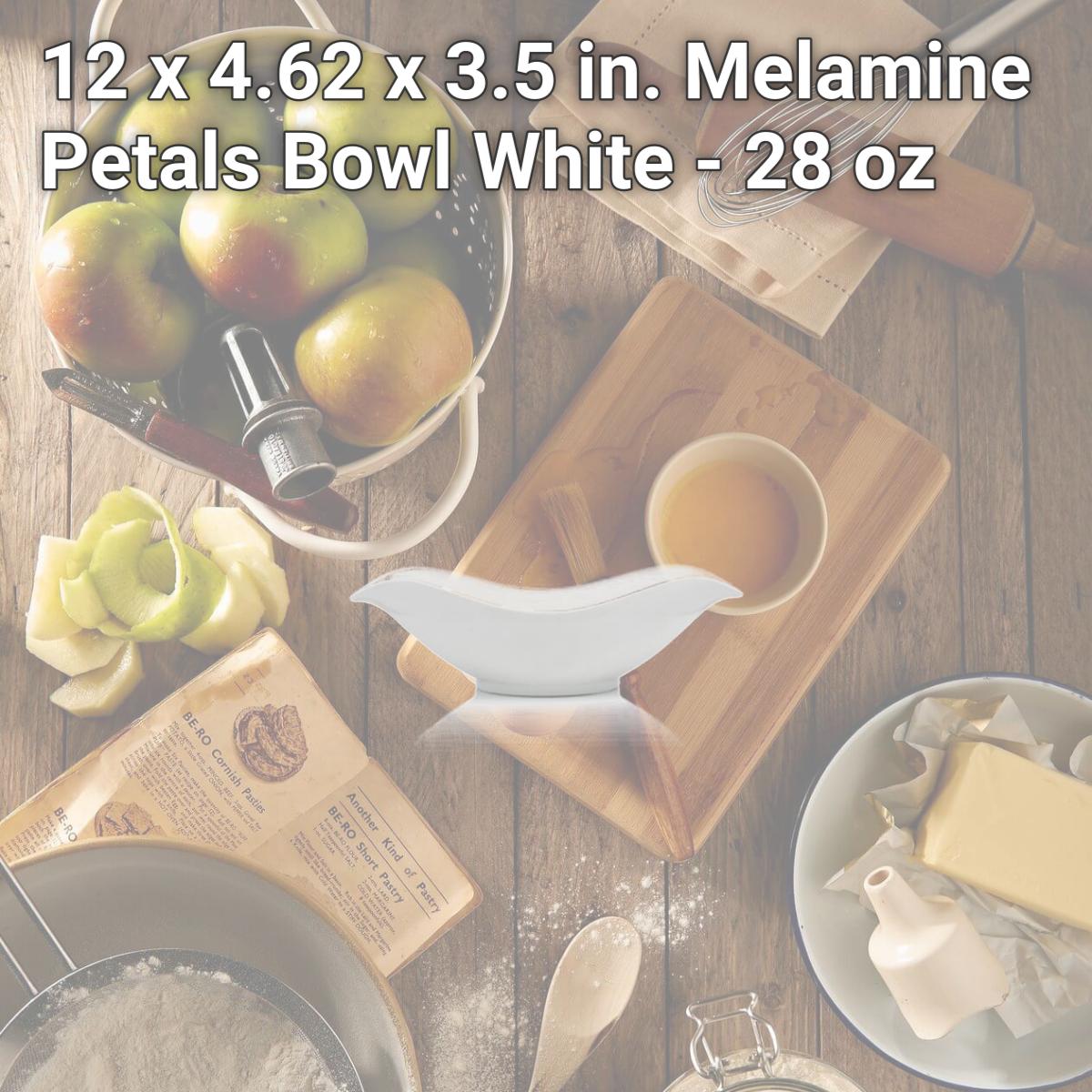 Picture of Bon Chef 53603White 12 x 4.62 x 3.5 in. Melamine Petals Bowl, White - 28 oz