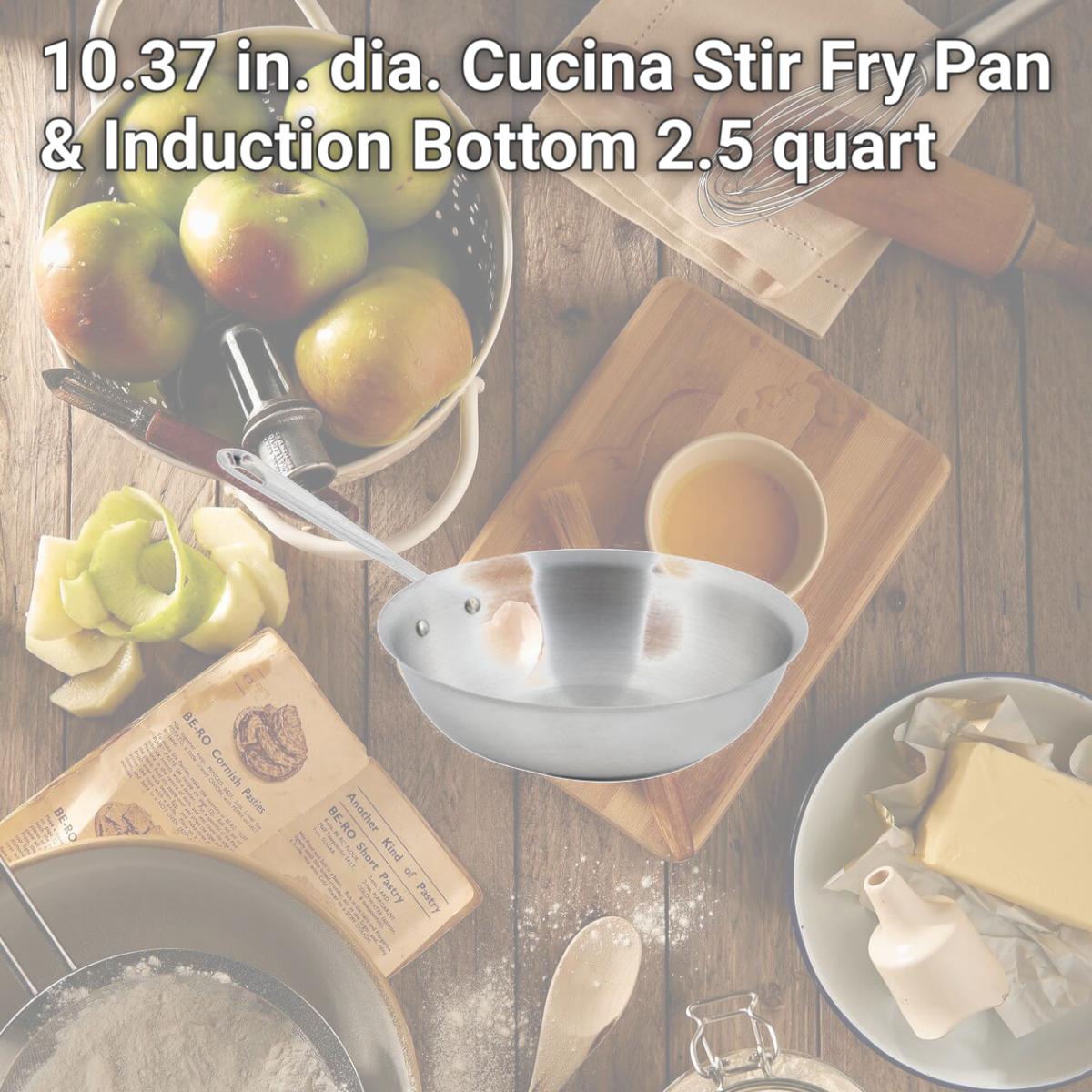 Picture of Bon Chef 60005 10.37 in. dia. Cucina Stir Fry Pan & Induction Bottom, 2.5 quart