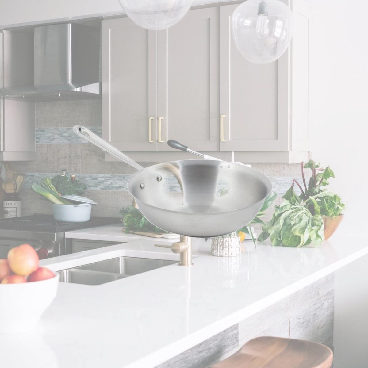 Picture of Bon Chef 60005 10.37 in. dia. Cucina Stir Fry Pan & Induction Bottom, 2.5 quart