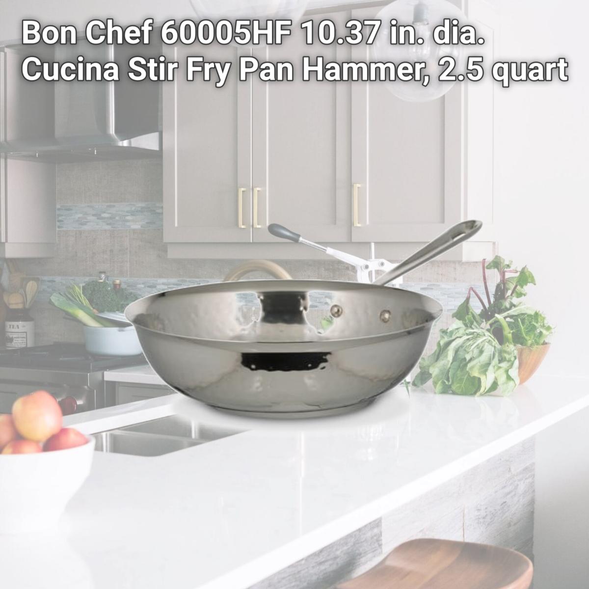 Picture of Bon Chef 60005HF 10.37 in. dia. Cucina Stir Fry Pan Hammer, 2.5 quart