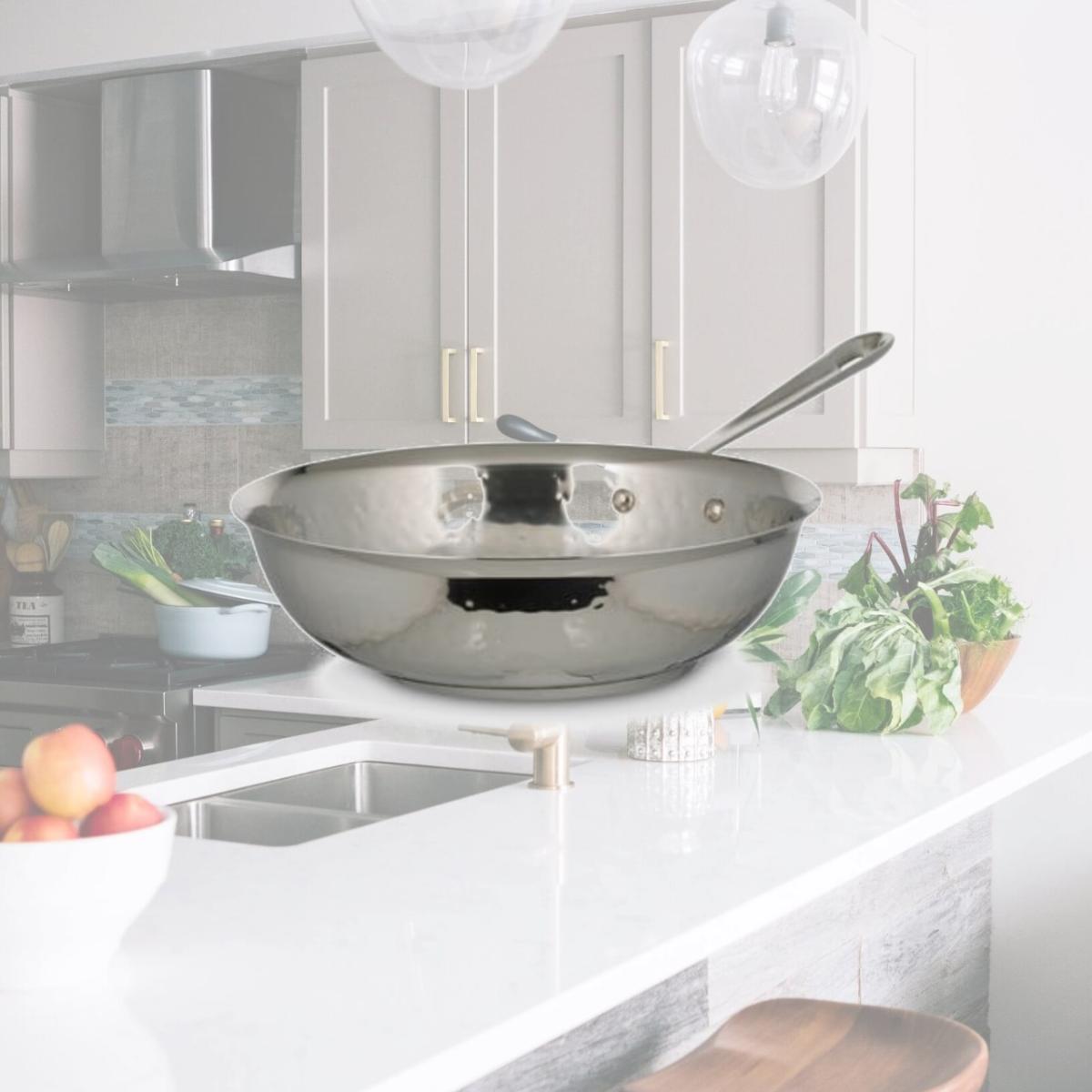Picture of Bon Chef 60005HF 10.37 in. dia. Cucina Stir Fry Pan Hammer, 2.5 quart