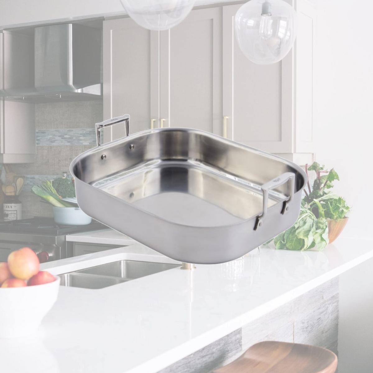 Picture of Bon Chef 60010 16.75 x 14 x 3.5 in. Cucina Rotisserie Pan, 10 quart