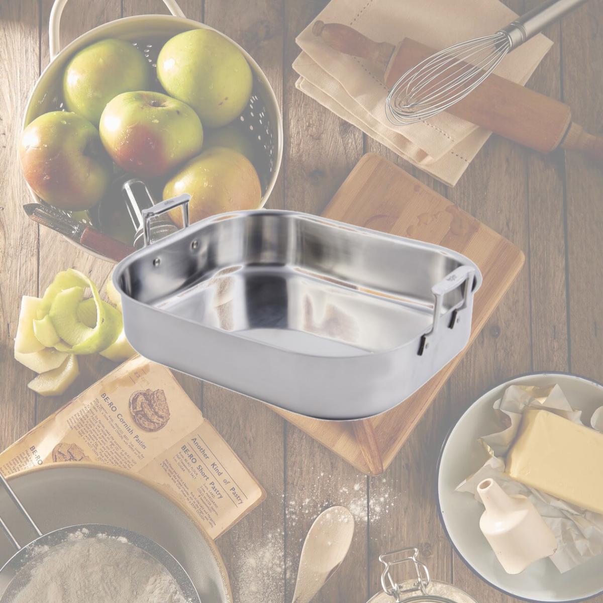 Picture of Bon Chef 60010CLD 16.5 x 14.25 x 4 in. Cucina Rotisserie Pan & Induction Bottom, 10 quart