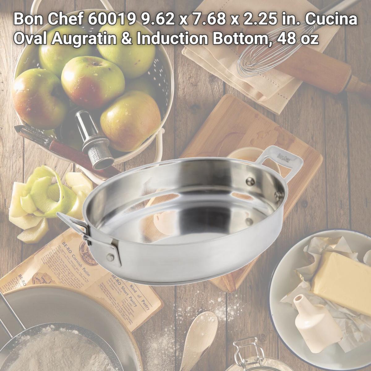 Picture of Bon Chef 60019 9.62 x 7.68 x 2.25 in. Cucina Oval Augratin & Induction Bottom, 48 oz