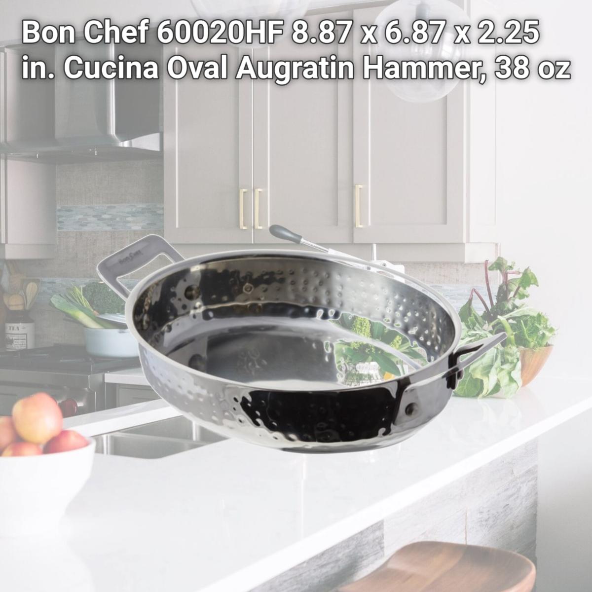 Picture of Bon Chef 60020HF 8.87 x 6.87 x 2.25 in. Cucina Oval Augratin Hammer, 38 oz