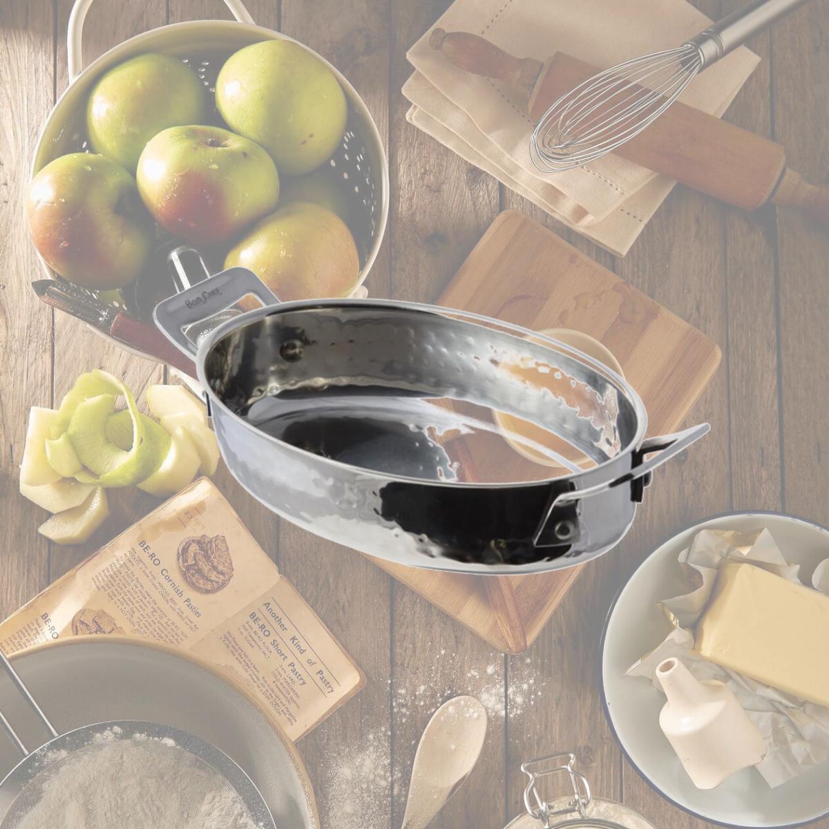 Picture of Bon Chef 60029HF 9.25 x 5.875 x 2.25 in. Cucina Oval Dish Hammered  36 oz
