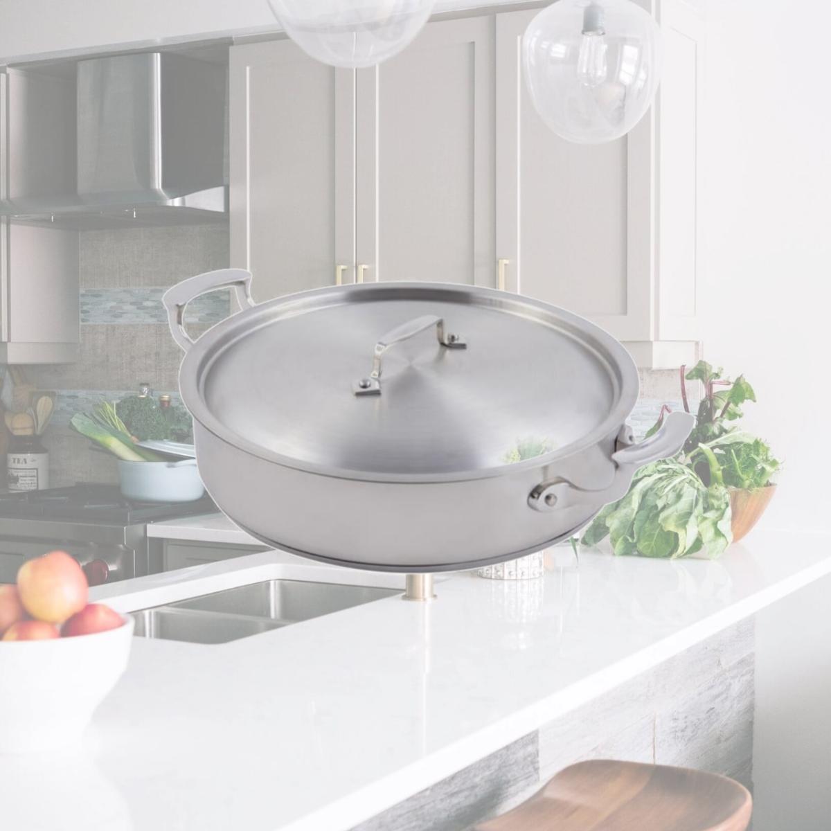 Picture of Bon Chef 60030 12.37 in. dia. Cucina 6 quart Pot with Cover & Induction Bottom