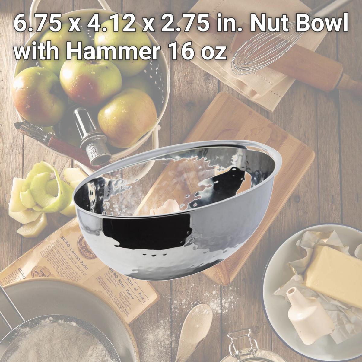 Picture of Bon Chef 61213 6.75 x 4.12 x 2.75 in. Nut Bowl with Hammer, 16 oz