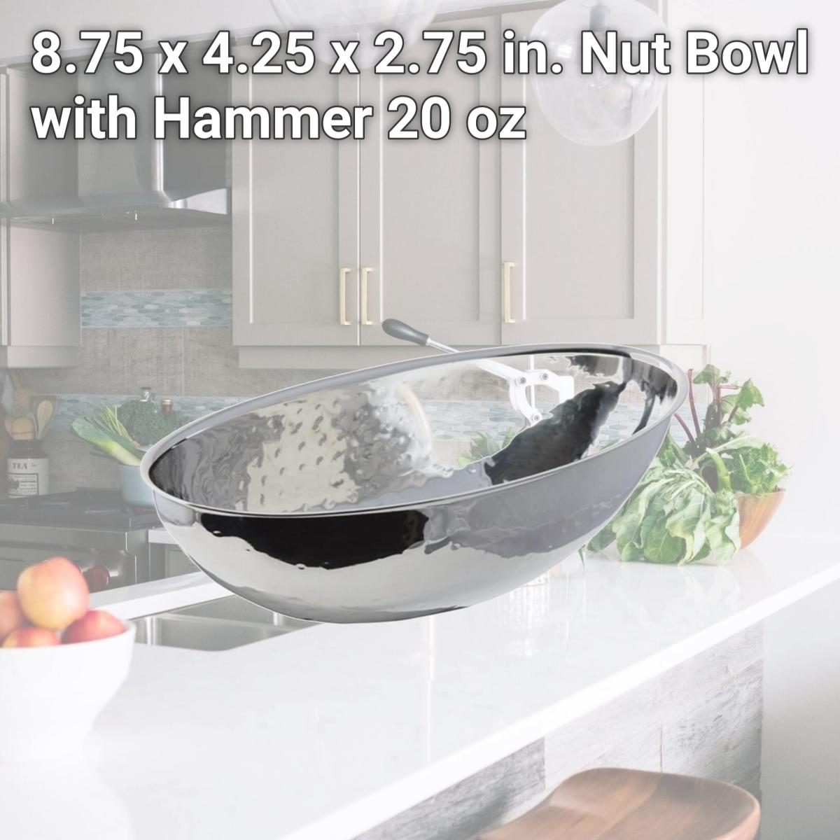 Picture of Bon Chef 61214 8.75 x 4.25 x 2.75 in. Nut Bowl with Hammer, 20 oz