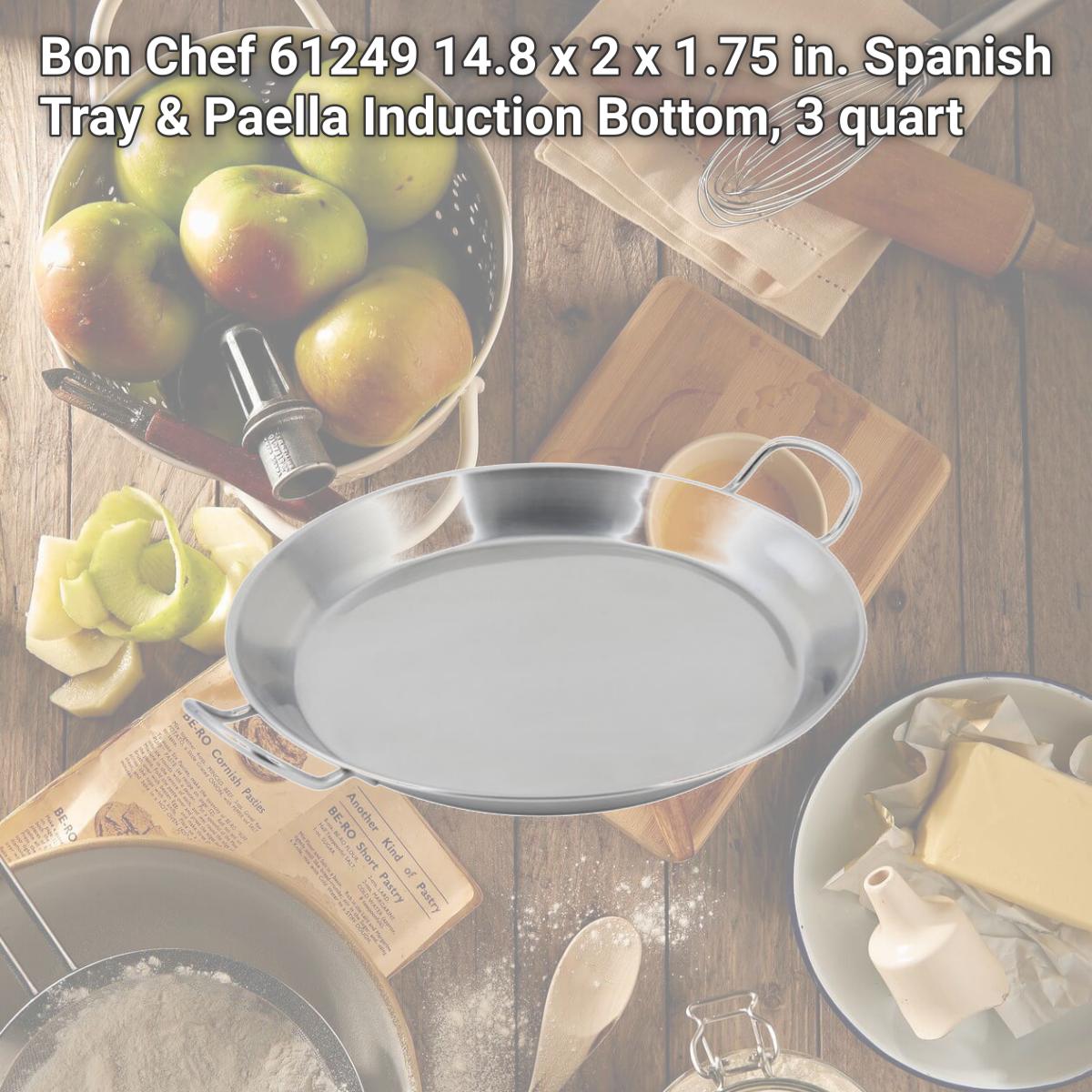 Picture of Bon Chef 61249 14.8 x 2 x 1.75 in. Spanish Tray & Paella Induction Bottom, 3 quart