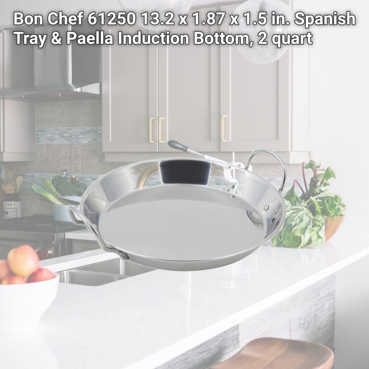 Picture of Bon Chef 61250 13.2 x 1.87 x 1.5 in. Spanish Tray & Paella Induction Bottom, 2 quart