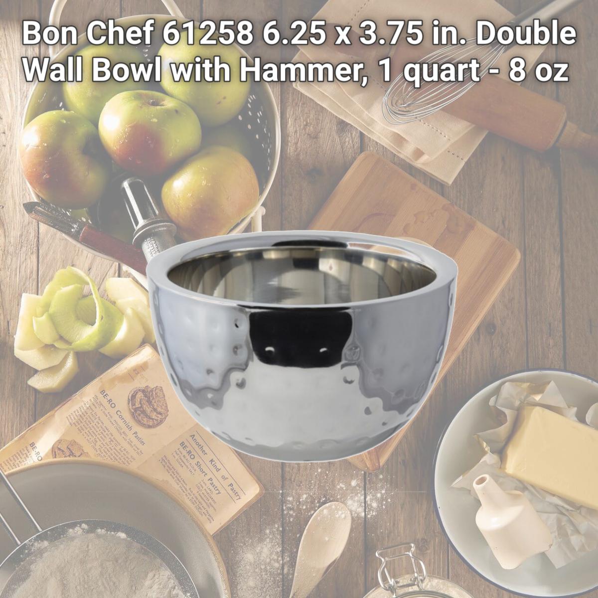 Picture of Bon Chef 61258 6.25 x 3.75 in. Double Wall Bowl with Hammer, 1 quart - 8 oz