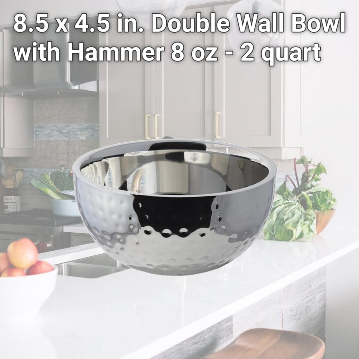 Picture of Bon Chef 61259 8.5 x 4.5 in. Classic Hammered Double Wall Bowl , 8 oz - 2 quart