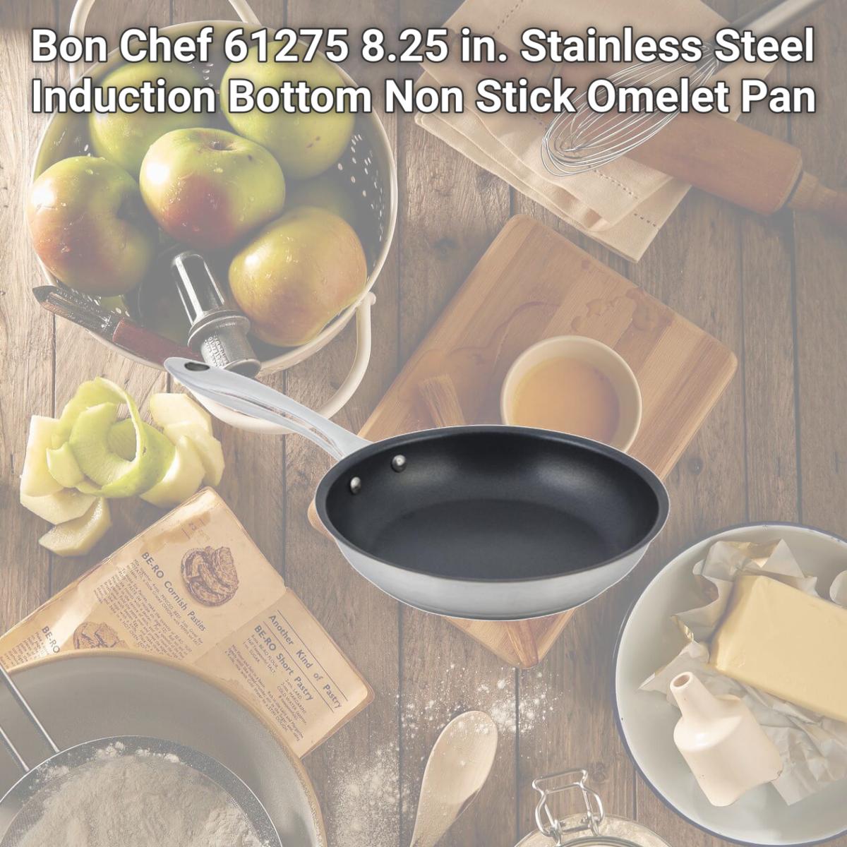 Picture of Bon Chef 61275 8.25 in. Stainless Steel Induction Bottom Non Stick Omelet Pan