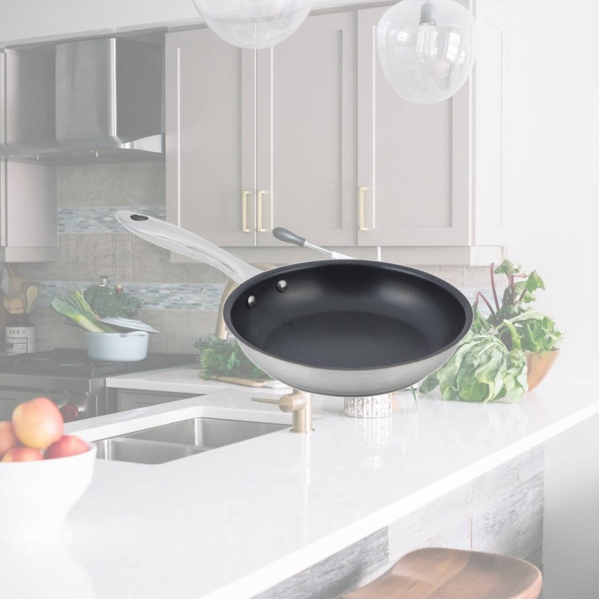 Picture of Bon Chef 61275 8.25 in. Stainless Steel Induction Bottom Non Stick Omelet Pan