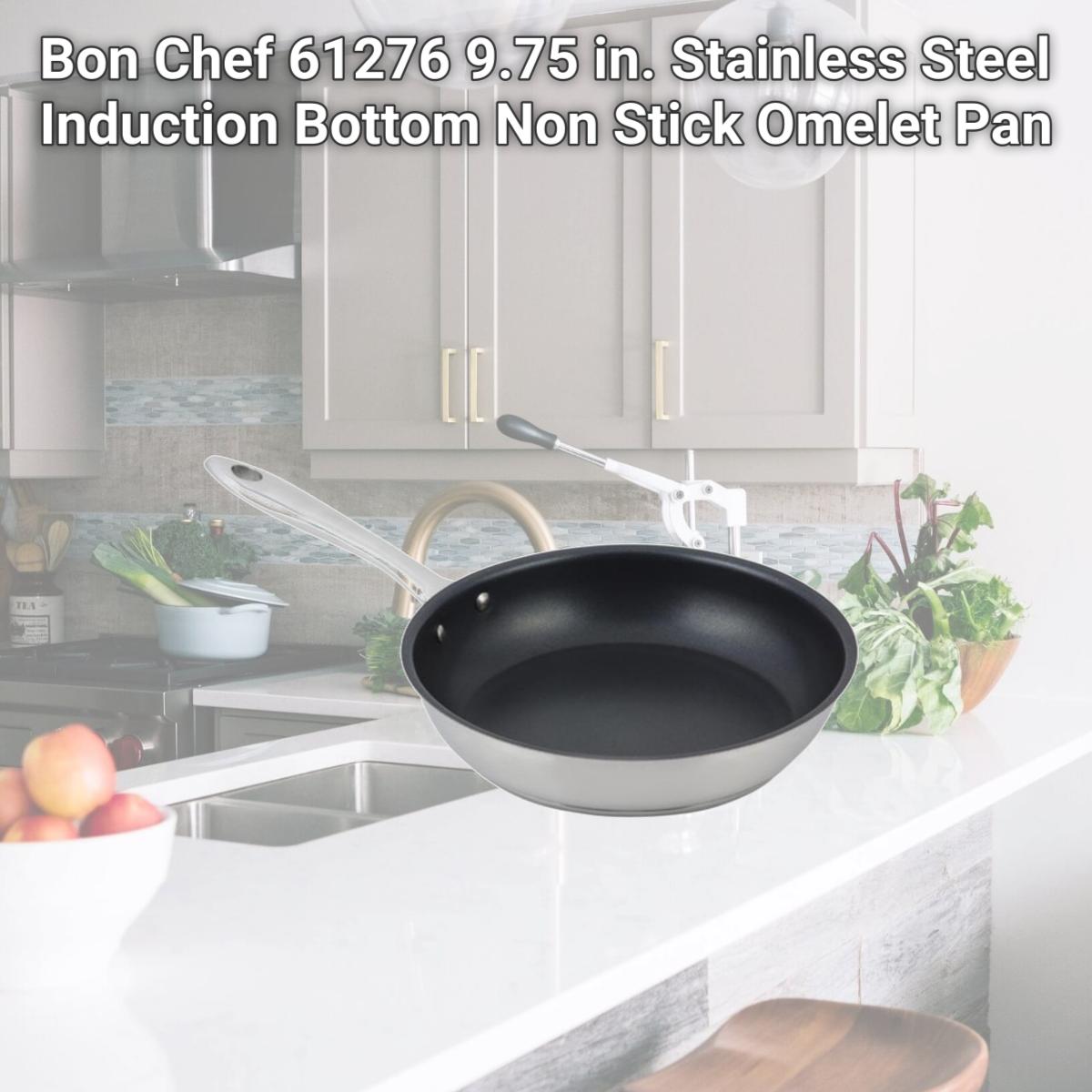 Picture of Bon Chef 61276 9.75 in. Stainless Steel Induction Bottom Non Stick Omelet Pan