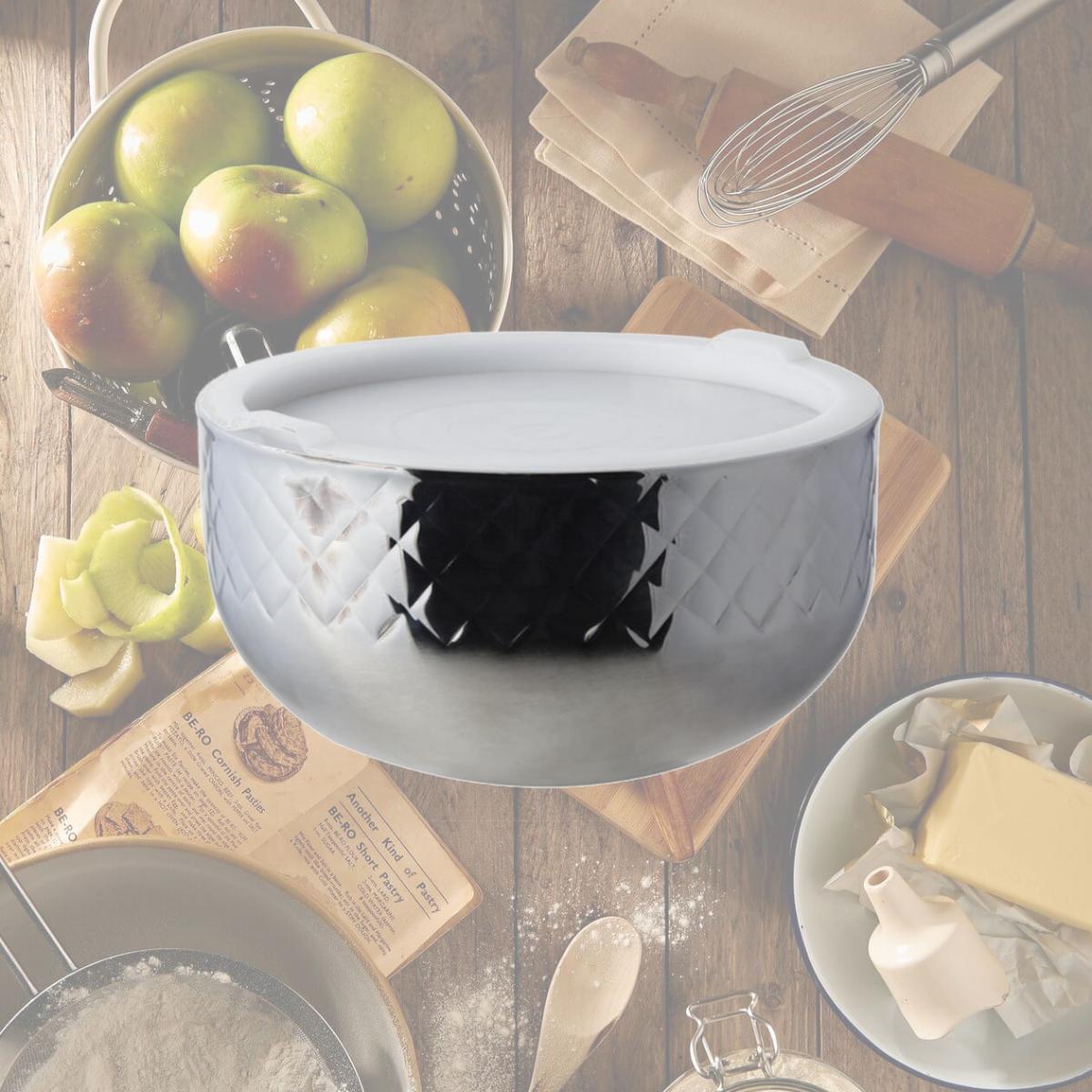 Picture of Bon Chef 9316DI 12 in. dia. Diamond Coll Cold Wave Bowl with Cover, 7 quart