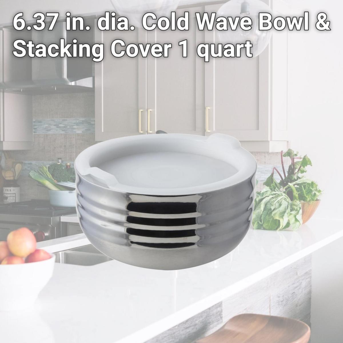 Picture of Bon Chef 9317 6.37 in. dia. Cold Wave Bowl & Stacking Cover, 1 quart