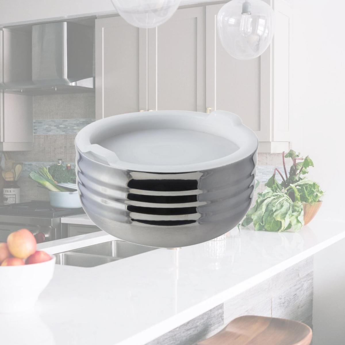 Picture of Bon Chef 9317 6.37 in. dia. Cold Wave Bowl & Stacking Cover, 1 quart