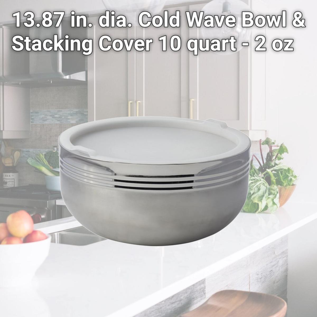Picture of Bon Chef 9320 13.87 in. dia. Cold Wave Bowl & Stacking Cover, 10 quart - 2 oz