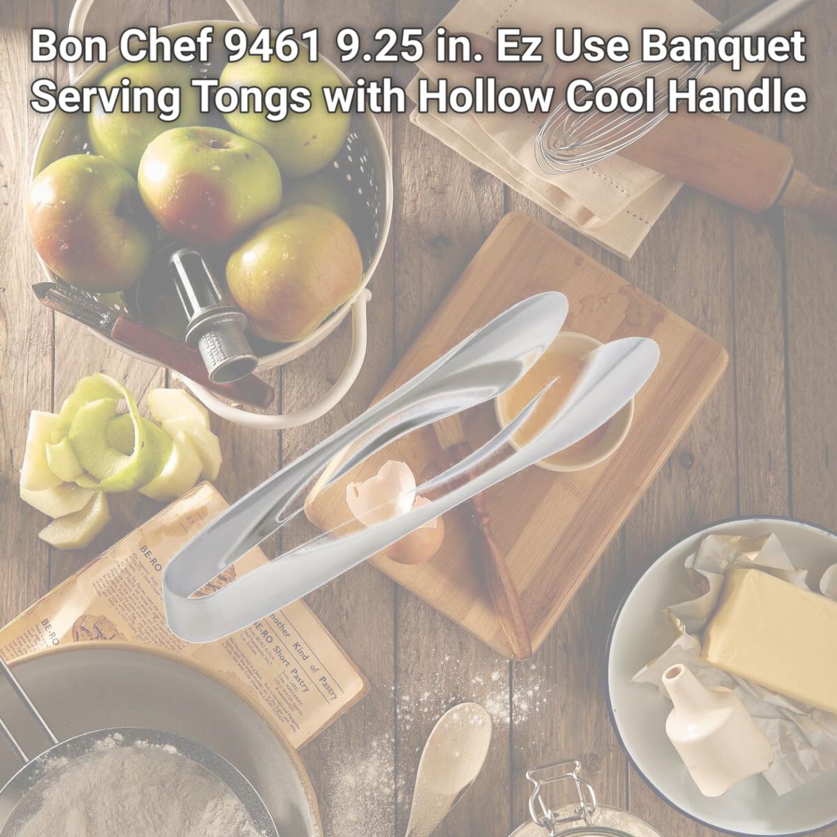 Picture of Bon Chef 9461 9.25 in. Ez Use Banquet Serving Tongs with Hollow Cool Handle