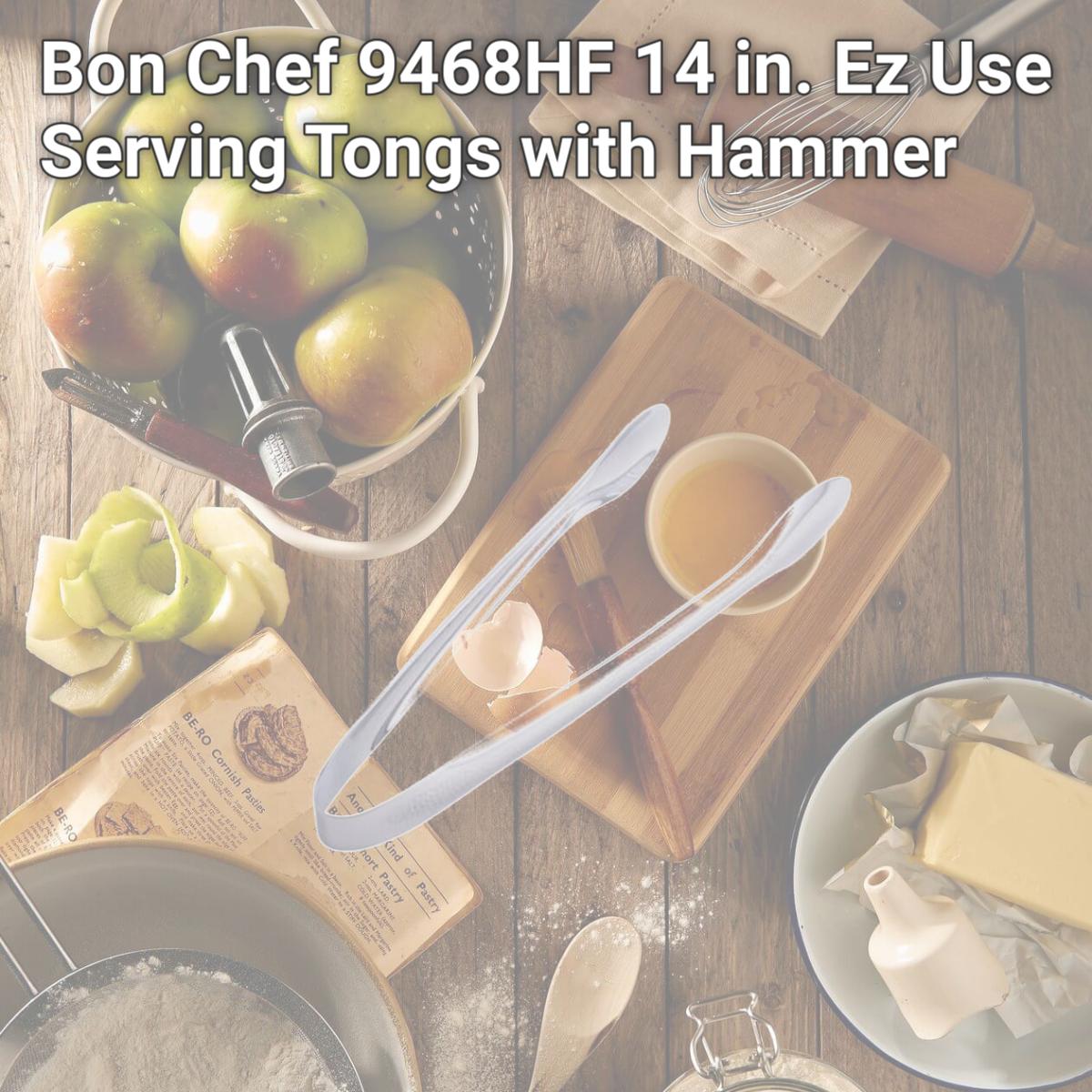 Picture of Bon Chef 9468HF 14 in. Ez Use Serving Tongs with Hammer