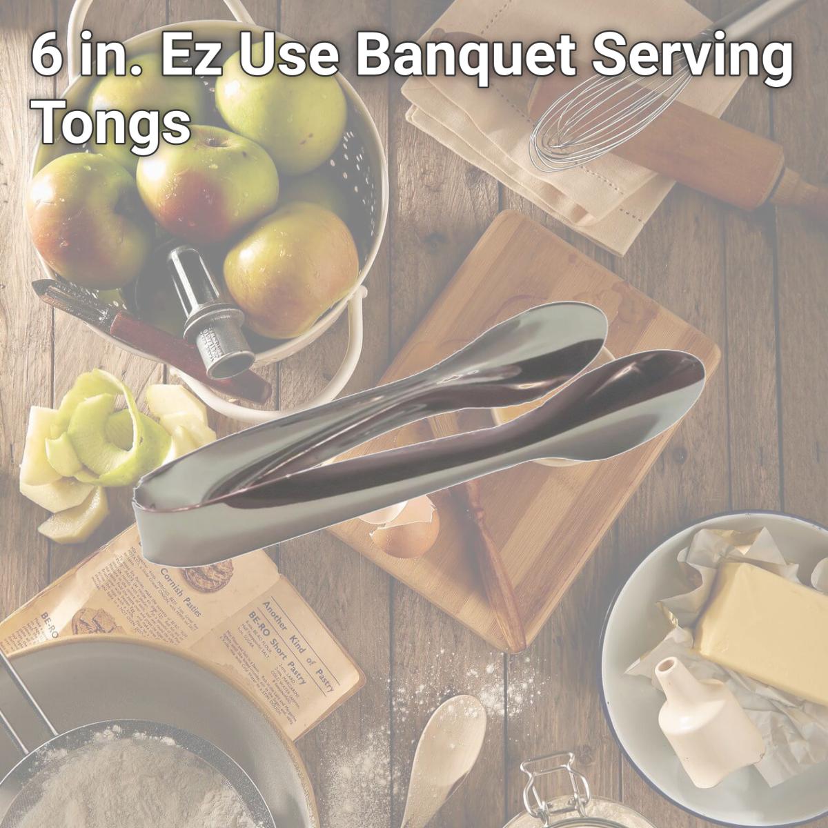 Picture of Bon Chef 9469 6 in. Ez Use Banquet Serving Tongs