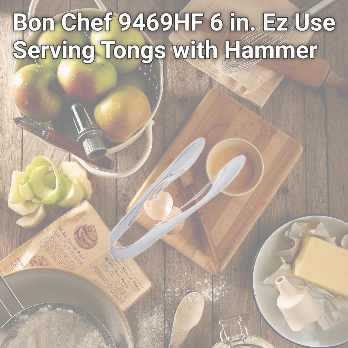 Picture of Bon Chef 9469HF 6 in. Ez Use Serving Tongs with Hammer
