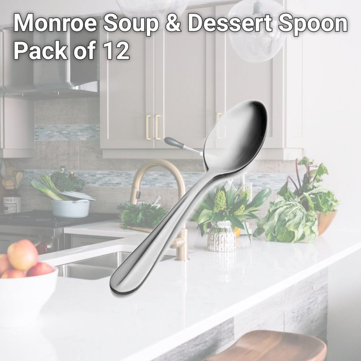 Picture of Bon Chef S103 Monroe Soup & Dessert Spoon, Pack of 12