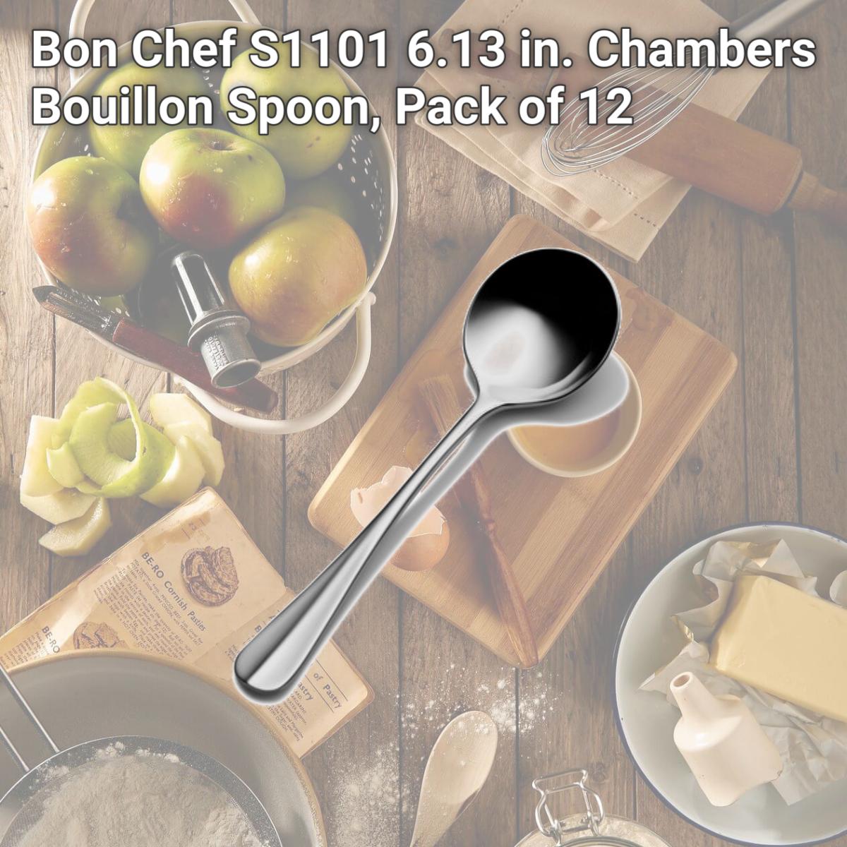 Picture of Bon Chef S1101 6.13 in. Chambers Bouillon Spoon, Pack of 12