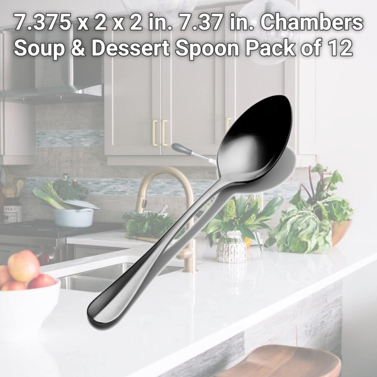 Picture of Bon Chef S1103 7.375 x 2 x 2 in. 7.37 in. Chambers Soup & Dessert Spoon, Pack of 12