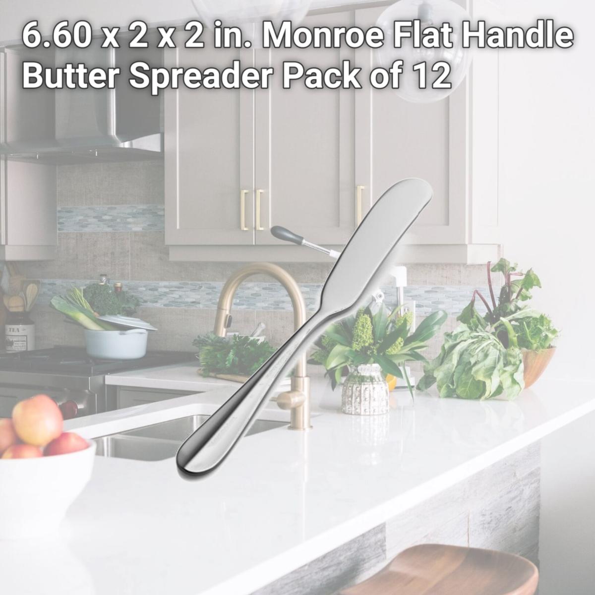 Picture of Bon Chef S113 6.60 x 2 x 2 in. Monroe Flat Handle Butter Spreader, Pack of 12