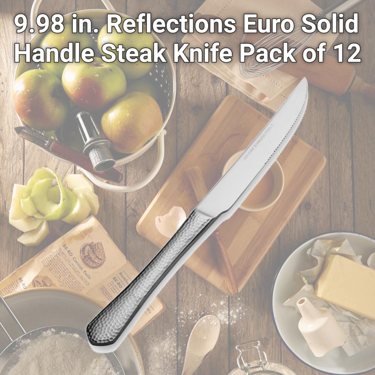 Picture of Bon Chef S1215 9.98 in. Reflections Euro Solid Handle Steak Knife, Pack of 12