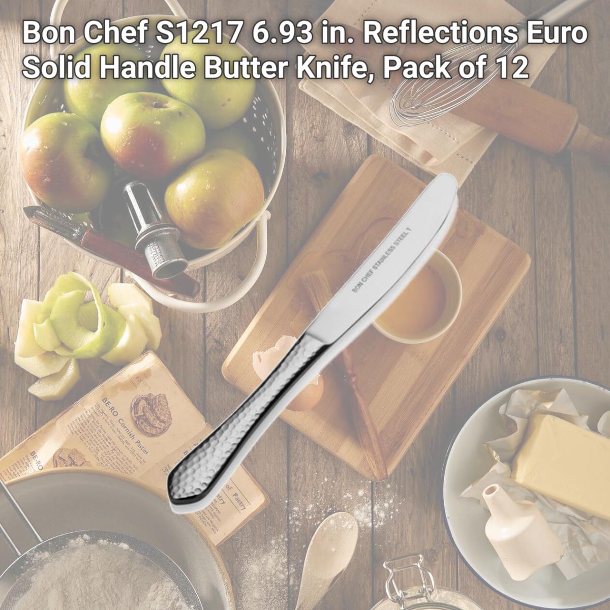 Picture of Bon Chef S1217 6.93 in. Reflections Euro Solid Handle Butter Knife, Pack of 12
