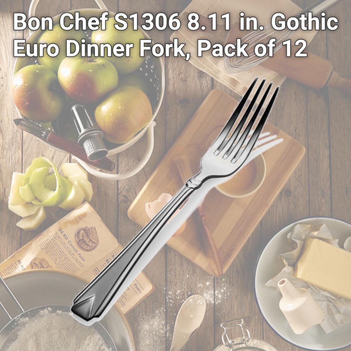 Picture of Bon Chef S1306 8.11 in. Gothic Euro Dinner Fork, Pack of 12