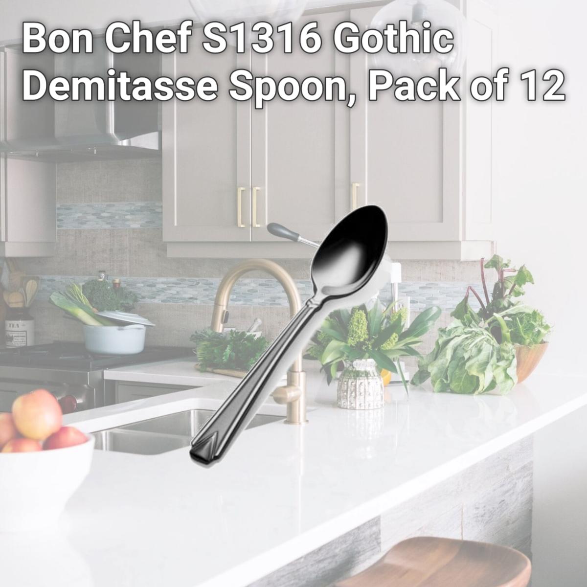 Picture of Bon Chef S1316 Gothic Demitasse Spoon, Pack of 12
