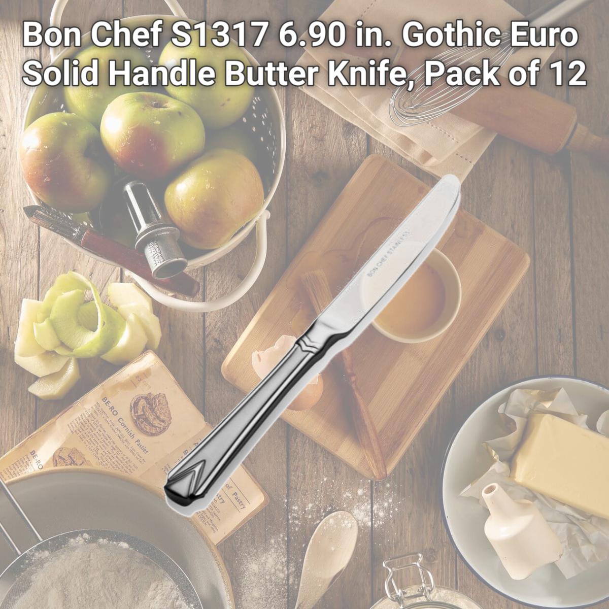 Picture of Bon Chef S1317 6.90 in. Gothic Euro Solid Handle Butter Knife, Pack of 12
