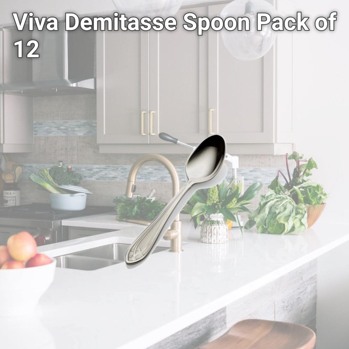 Picture of Bon Chef S1416 Viva Demitasse Spoon, Pack of 12
