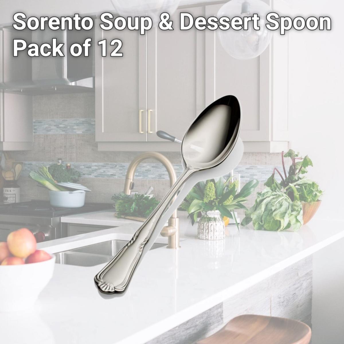 Picture of Bon Chef S1503 Sorento Soup & Dessert Spoon, Pack of 12