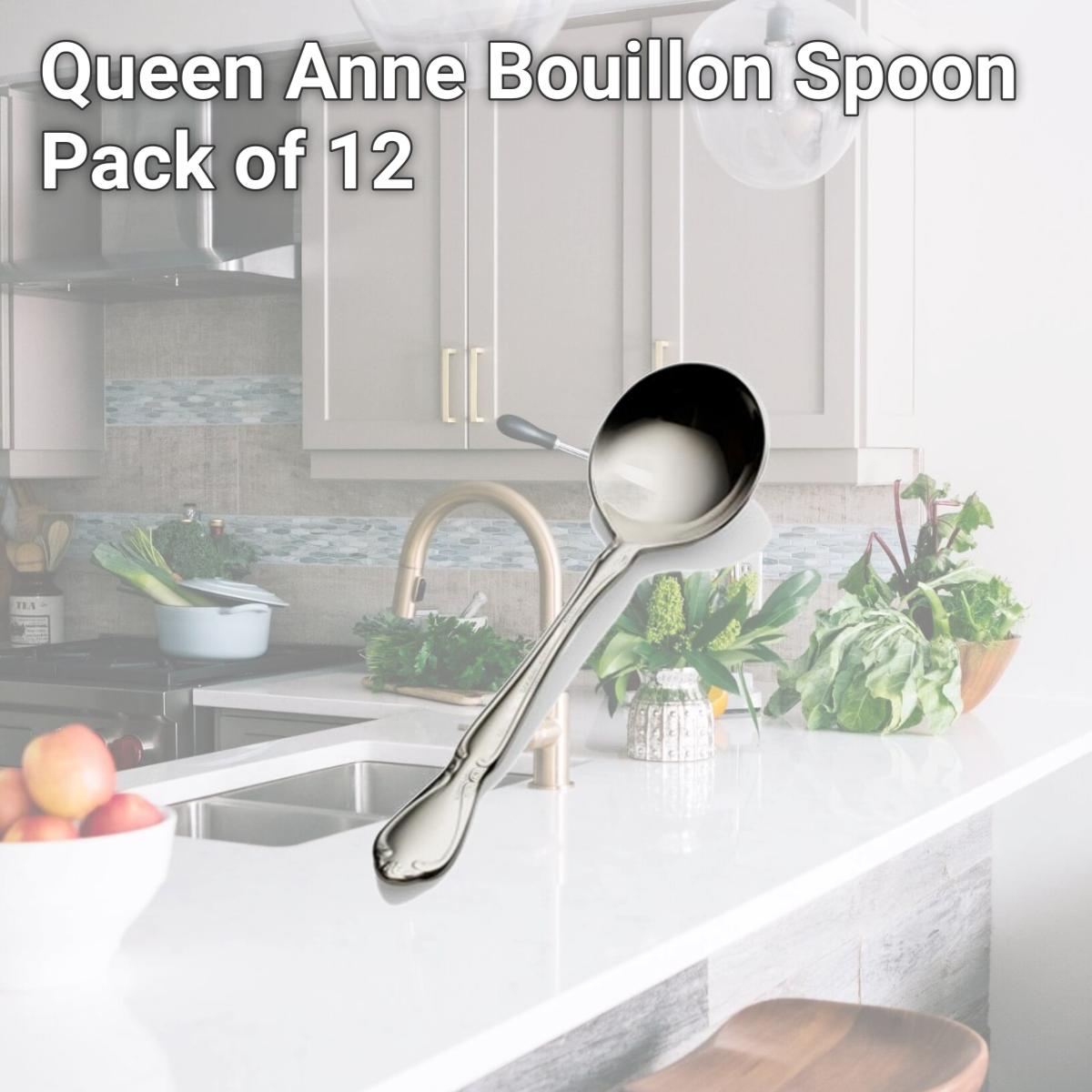 Picture of Bon Chef S1801 Queen Anne Bouillon Spoon, Pack of 12