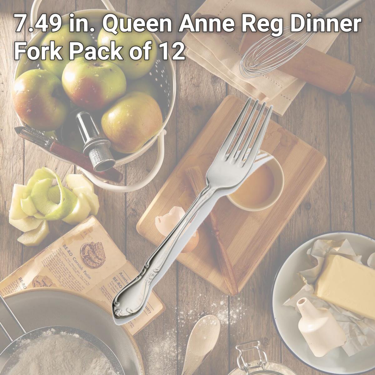 Picture of Bon Chef S1805 7.49 in. Queen Anne Reg Dinner Fork, Pack of 12
